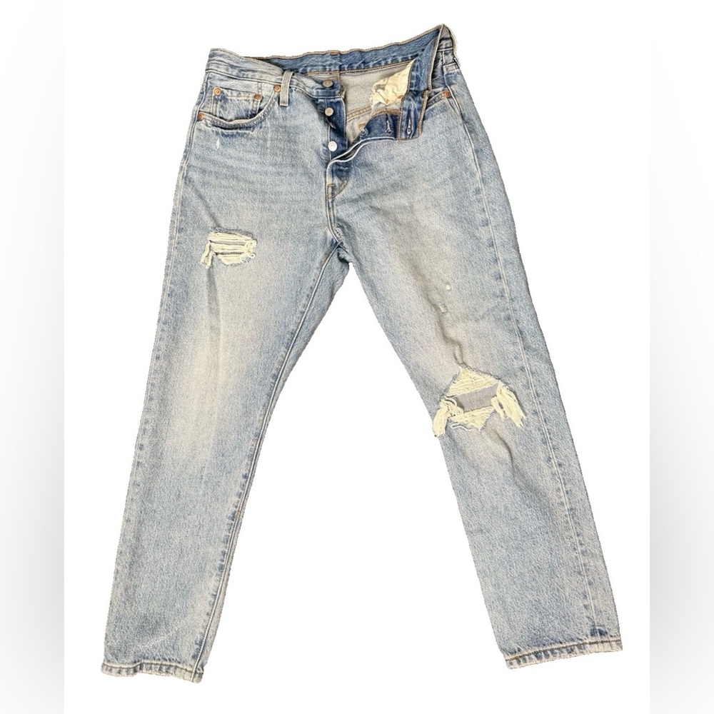 LEVI’S PREMIUM 501S Jeans Straight 29 Button Fly Distressed Vibe 29502-0034